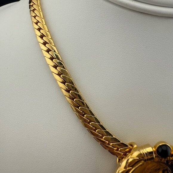 Sacagawea 2000 Liberty Coin Pendant On Gold-Plated Braided Chain Necklace With B - Picture 3 of 10